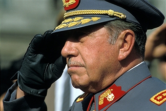 1980's, Chile;---Military Dictator of Chile General Augusto Pinochet.---Photo by Greg Smith