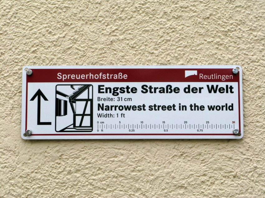 Reutlingen/ Engste Straße der Welt, Spreuerhofstraße